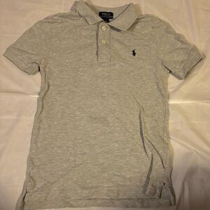 Polo by Ralph Lauren Light Gray Polo Shirt with Navy Logo